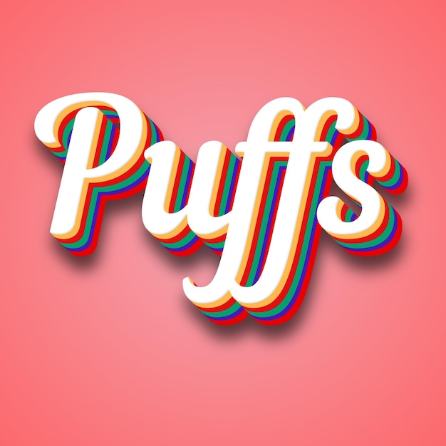 Puffs Text-Effekt Foto-Bild Cool