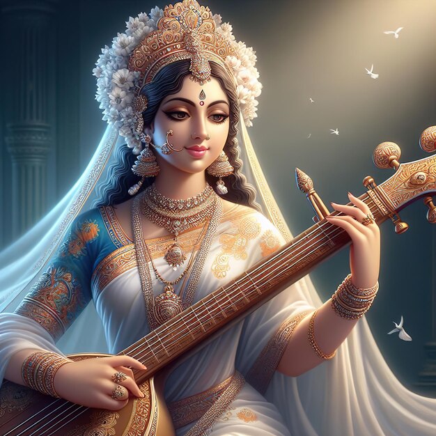 Foto puja de saraswati