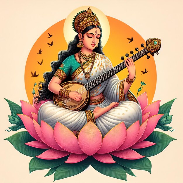 Foto puja de saraswati