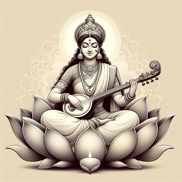 Foto el puja de saraswati