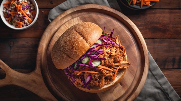 Foto pulled pork von oben nach unten