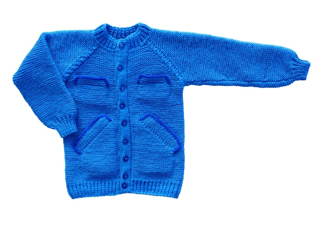 Pullover isoliert auf weißem Hintergrund Warmer Pullover für Kinder Winterpullover