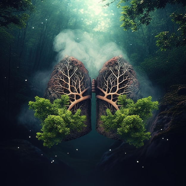 pulmões e natureza