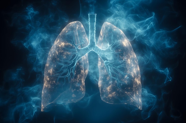 Pulmones brillantes en la oscuridad