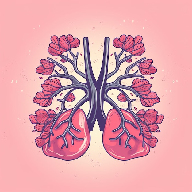 Foto pulmones y naturaleza