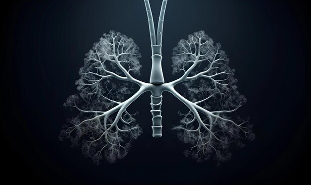 pulmones con tuberculosis espacio de copia para el día de la tuberculosis