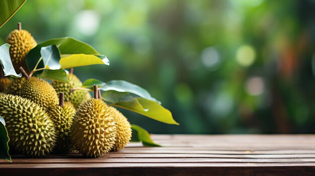 La pulpa de durian levitando aislada sobre un fondo blanco