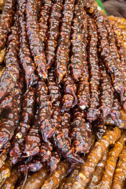 Foto pulpa seca de frutas al estilo turco como snack