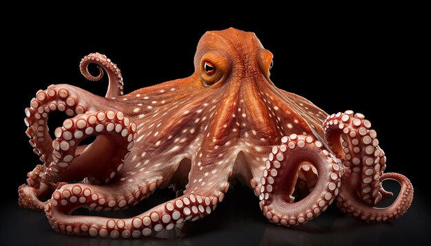 pulpo aislado con fondo blanco generado por IA