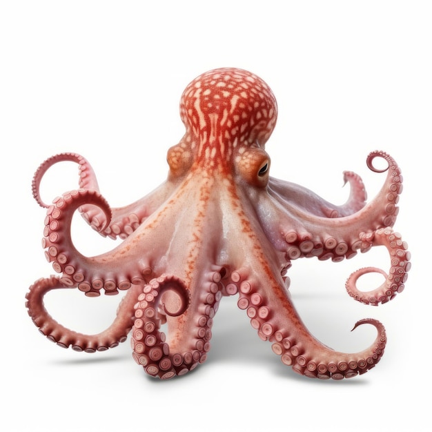 pulpo aislado sobre fondo blanco