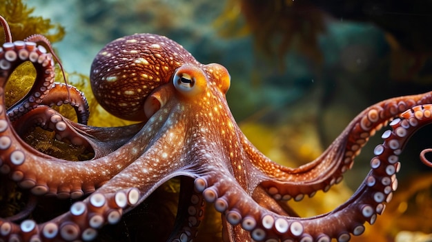 Pulpo común Octopus vulgaris Animal salvaje IA generativa