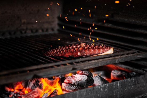 Pulpo fresco a la parrilla