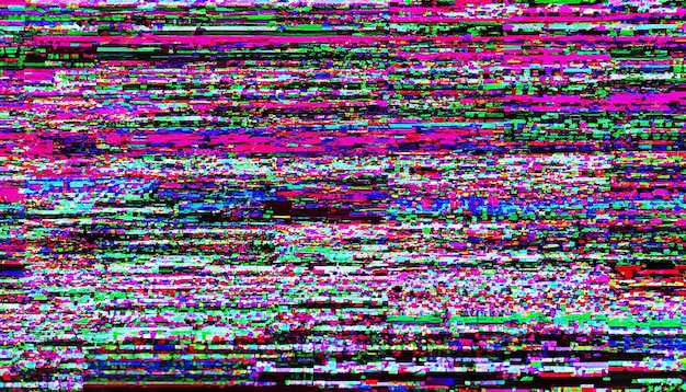 Foto pulsaciones de píxeles ruido televisivo y estética grunge