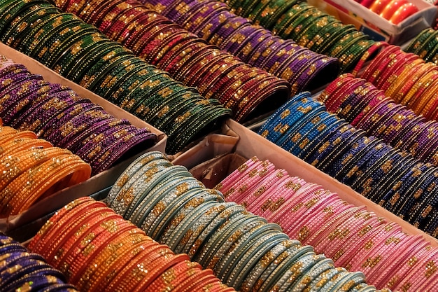 Pulseras en el mercado indio