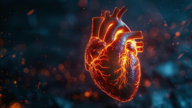 el pulso rítmico de la vida dentro del corazón humano concepto visual