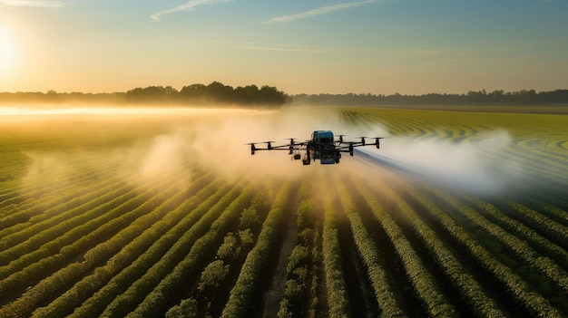 Pulverização de culturas agrícolas