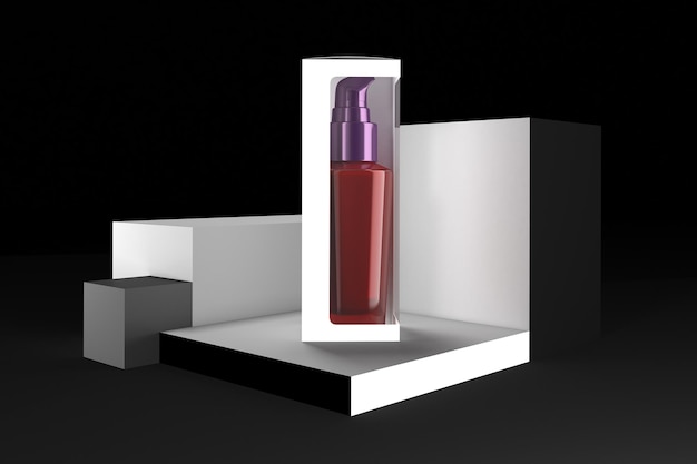 Pumpenflasche, Rechte Seite, Auf, Ebenen, Hintergrund