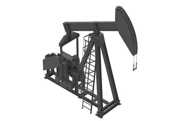 pumpjack bomba de aceite aislado fondo 3d ilustración