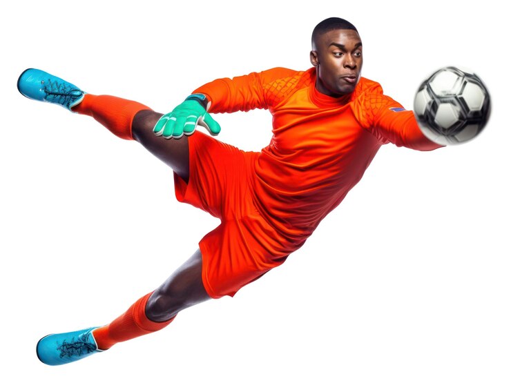 Foto punching de bola de futebol da png