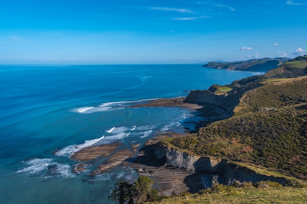 Punta de Sakoneta im Geopark Sakoneta Coast in Deba. Baskenland