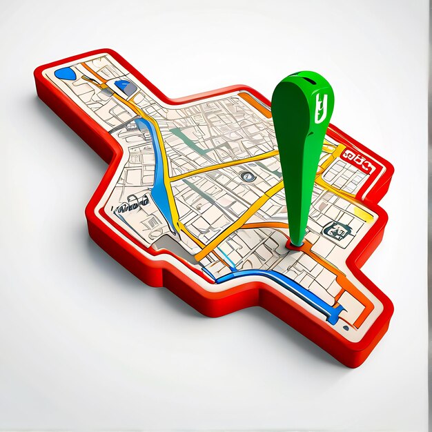 Foto punteros de mapa 3d gps icono marcador de alfiler ubicación