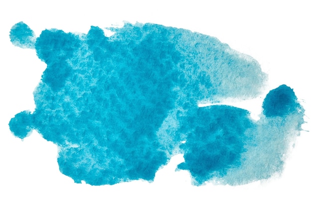 Punto aislado de agua azul sobre fondo blanco Elemento artístico de diseño para la decoración de la portada de la plantilla de impresión de banner