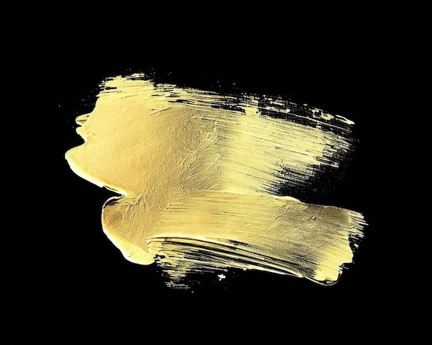 Punto de pintura de trazo de pincel de oro de dibujo a mano