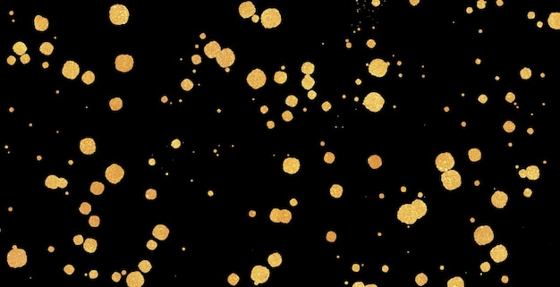 Puntos brillantes abstractos en un fondo negro luces de Navidad abstractas de fondo