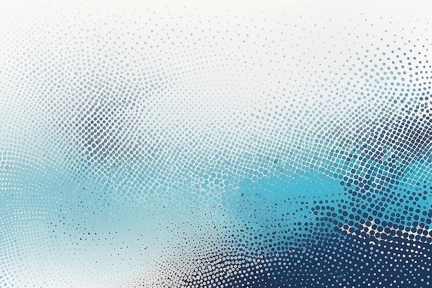 Puntos dinámicos de medio tono Gradiente Textura moderna de grunge en azul y blanco