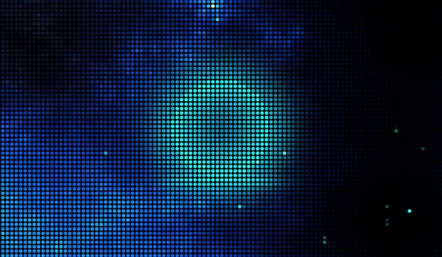 Puntos de medio tono tecnología digital abstracta luz azul sobre fondo azul