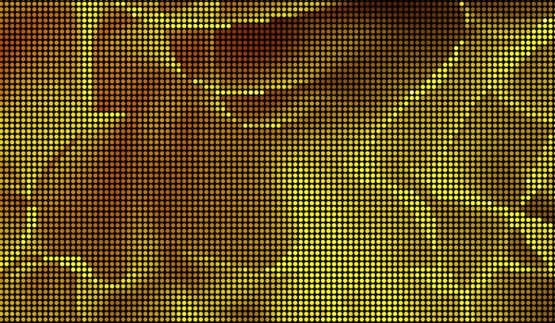 Puntos de medio tono tecnología digital abstracta luz naranja sobre fondo rojo