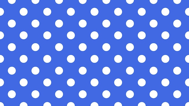 Puntos de polca de color blanco sobre un fondo azul real