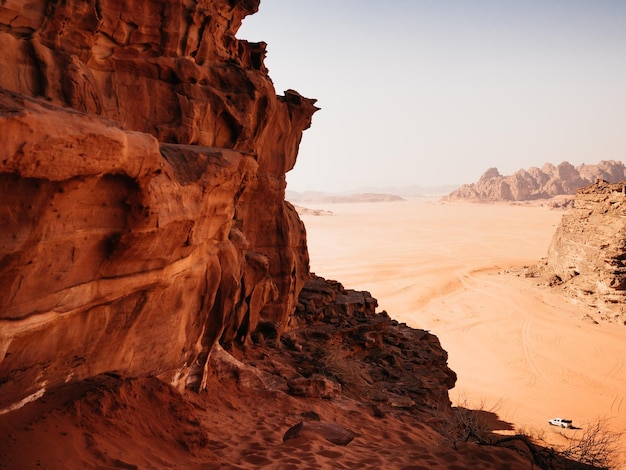 Puntos de referencia del desierto de Wadi Rum en Jordania