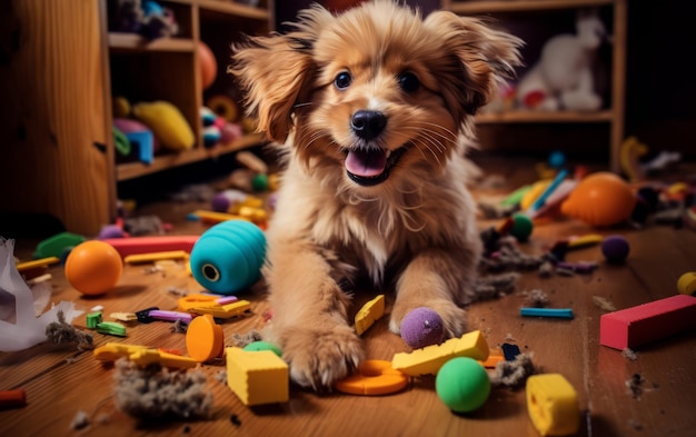 Puppy's Playtime Paradise Ein Meer aus Kauspielzeugen