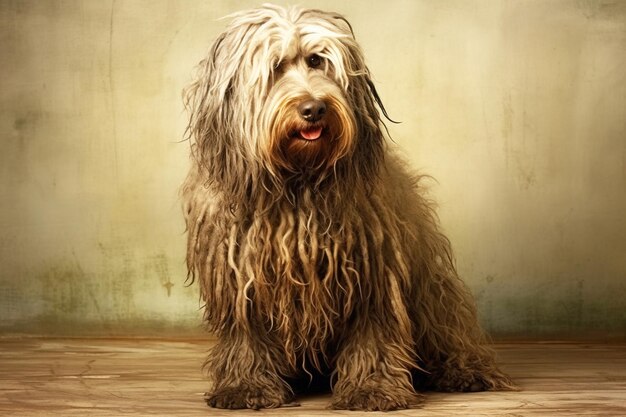 Foto pura raza hermosa de perro bedlington terrier antecedentes de la naturaleza del perro