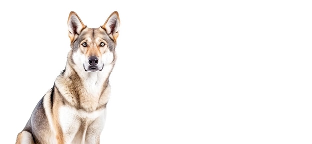 Pura raza hermosa de perro checoslovaco perro lobo de fondo naturaleza