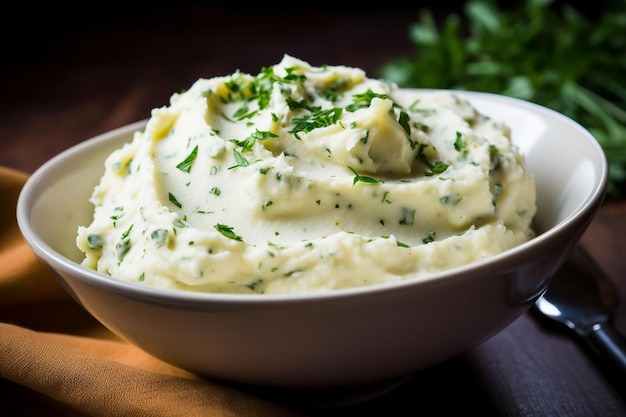 Puré de batatas de ervas cremosas