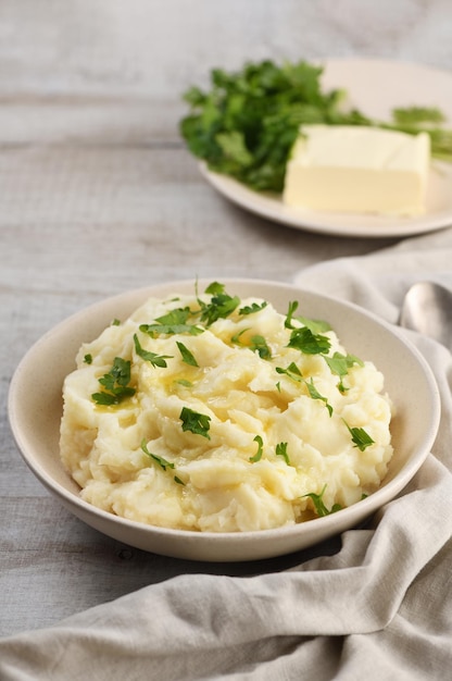 Puré de papas con mantequilla