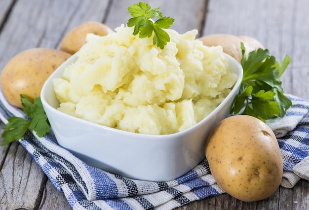 Puré de papas recién hecho