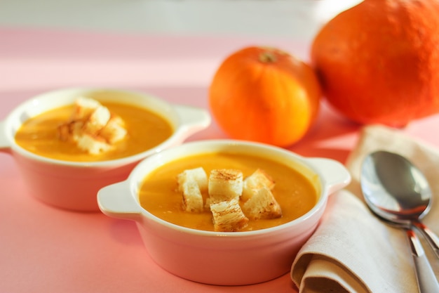 Puré de sopa de calabaza