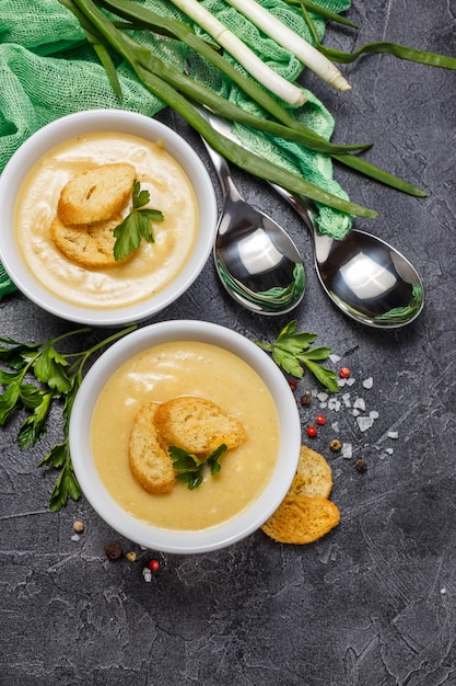 Puré de sopa de verduras