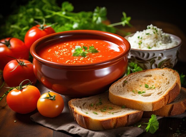 Puré de tomate con verduras