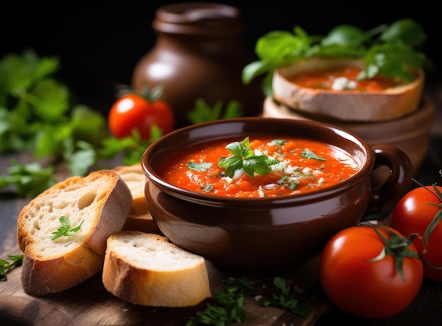 Puré de tomate con verduras