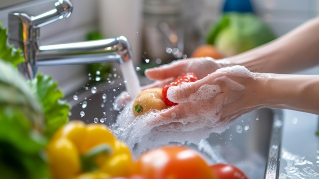 La pureza desatada abraza 100 naturalezas abundancia con frutas orgánicas recién recogidas comer frutas saludables