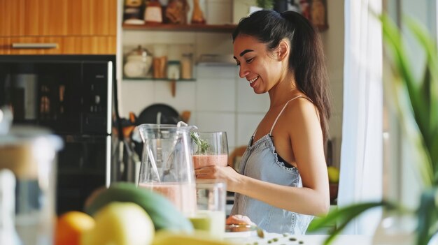 La pureza desatada abraza 100 naturalezas abundancia con frutas orgánicas recién recogidas comer frutas saludables