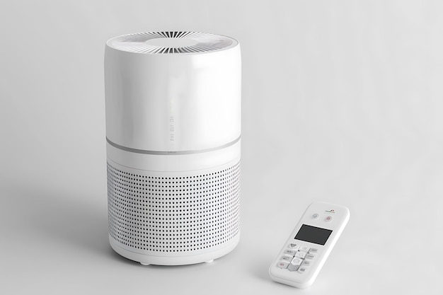 Purificador de aire blanco moderno con control remoto