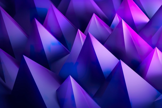 Purple Gradient Abstract Illustration 3D Dreieck Hintergrund Computer Art Design Vorlage KI Generativ