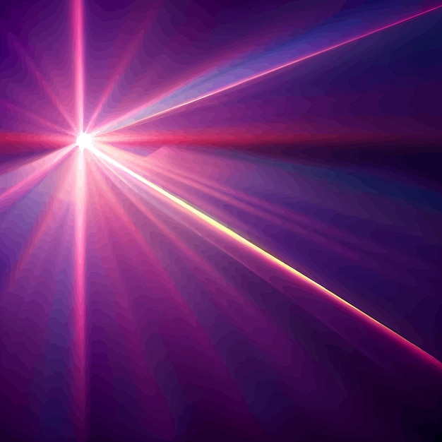 Purple Light Lens Flare auf schwarzem Hintergrund Lens Flare mit hellem Licht isoliert mit schwarzem Hintergrund