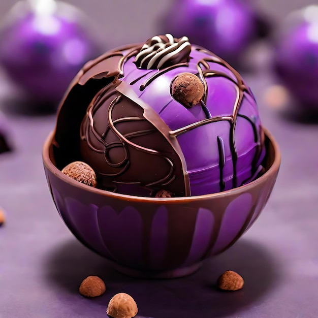 purpurne Schokoladenbonbons AI