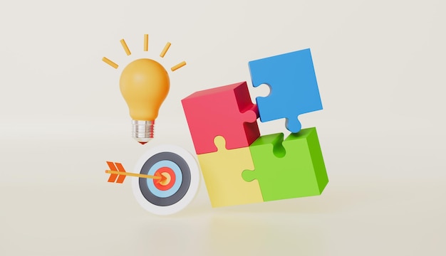Puzzle, das Partnerschaften und Brainstorming, Zusammenarbeit und Teamarbeit verbindet